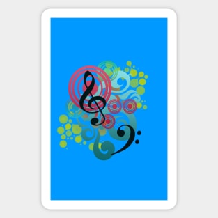 Music swirl iPhone case (blue) Sticker